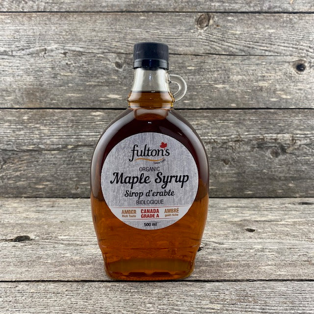 Pure Organic Maple Syrup - 500ml glass bottle